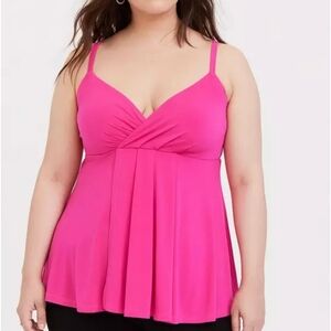 Torrid 3x Studio Knit Surplice Babydoll Cami